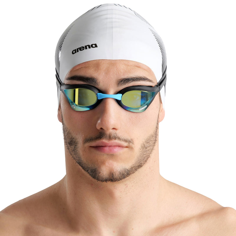 Arena - Cobra Core Swipe Mirror Goggle - Aqua/Black