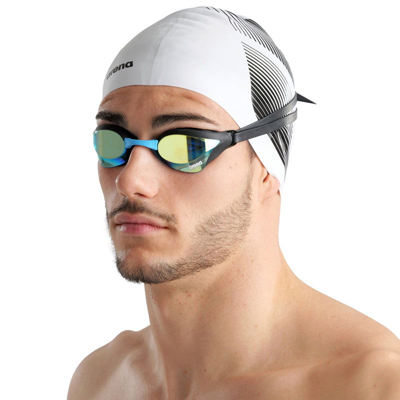 Arena - Cobra Core Swipe Mirror Goggle - Aqua/Black