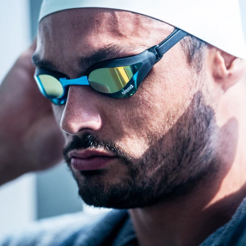 Arena - Cobra Core Swipe Mirror Goggle - Aqua/Black