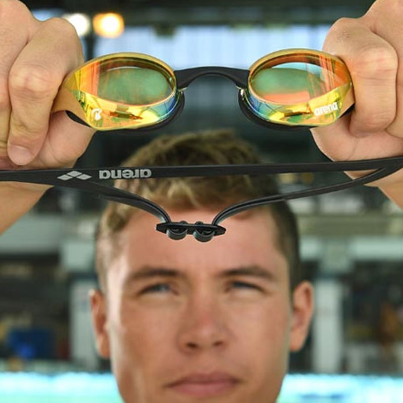 Arena - Cobra Core Swipe Mirror Goggle - Yellow Copper/Gold