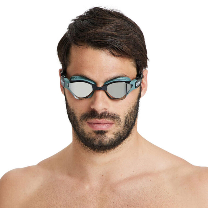 Arena - Cobra Tri Swipe Mirror Triathlon Goggles - Silver/Army