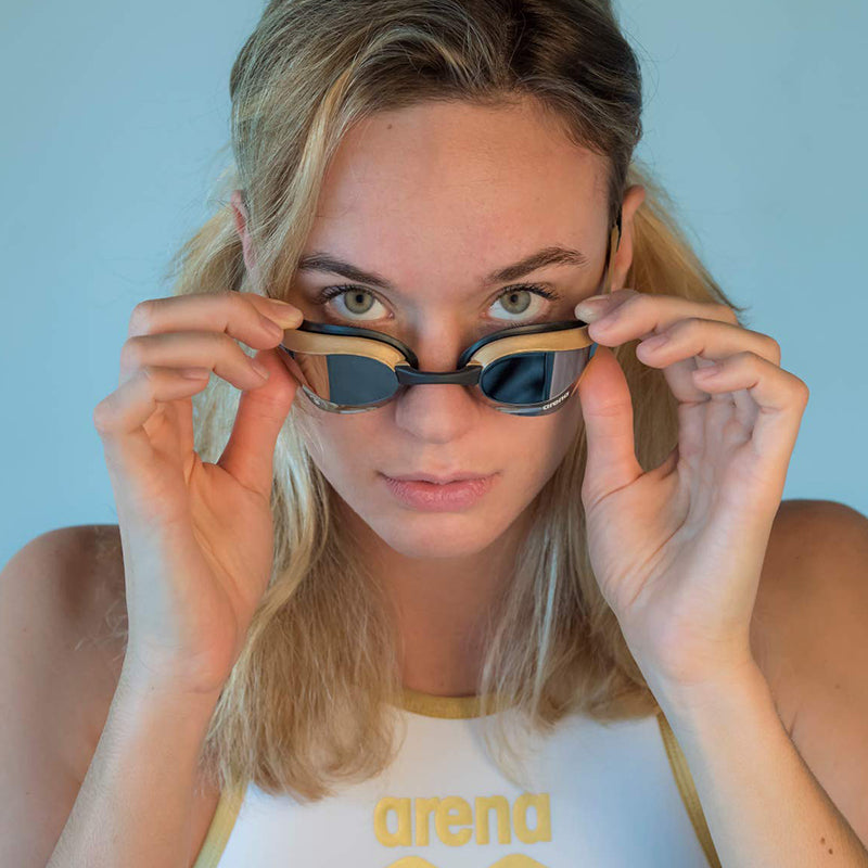 Arena - Cobra Ultra Swipe Mirror Goggles - Silver/Gold C530