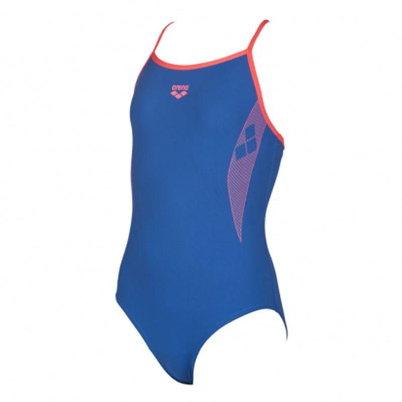 Arena - Demetra Light Drop Back Girls Swimsuit - Royal/Pink