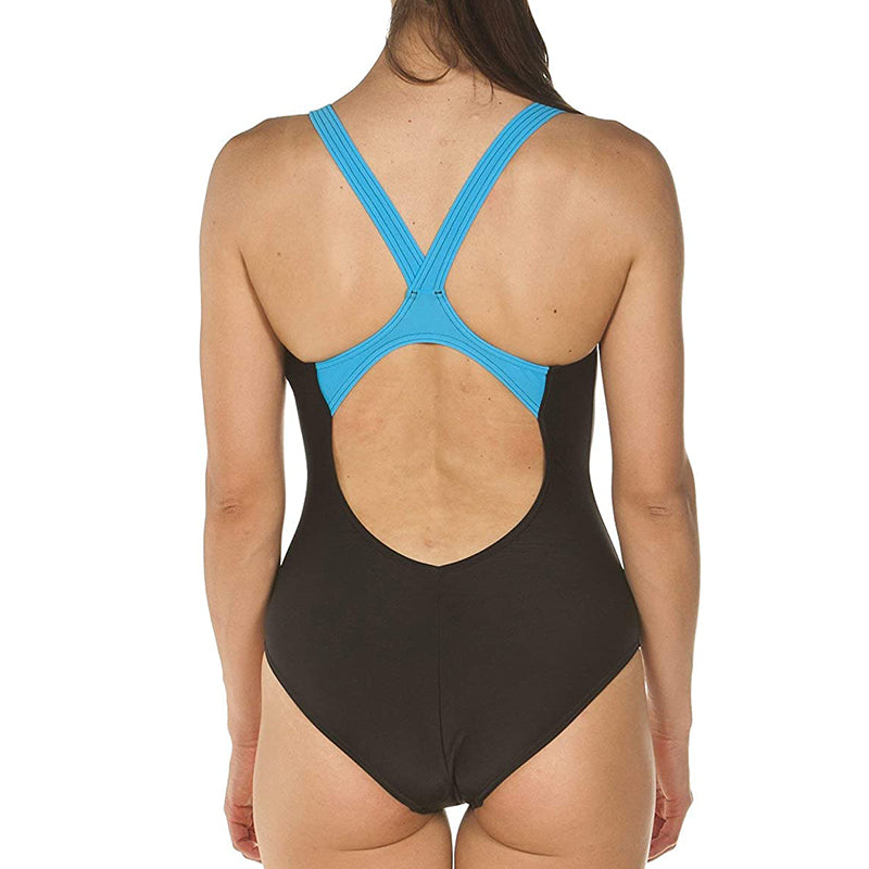 Arena - Fluency V Back Ladies Swimsuit - Black/Turquoise