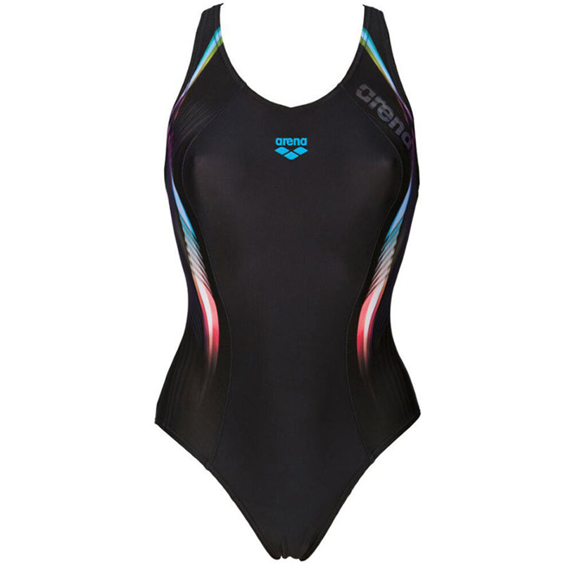 Arena - Fluency V Back Ladies Swimsuit - Black/Turquoise