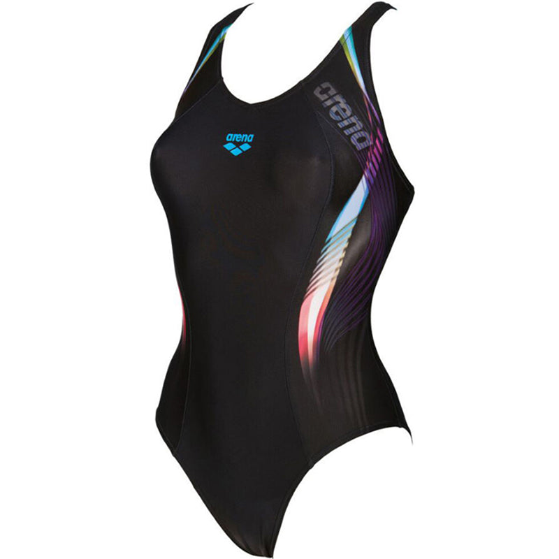 Arena - Fluency V Back Ladies Swimsuit - Black/Turquoise