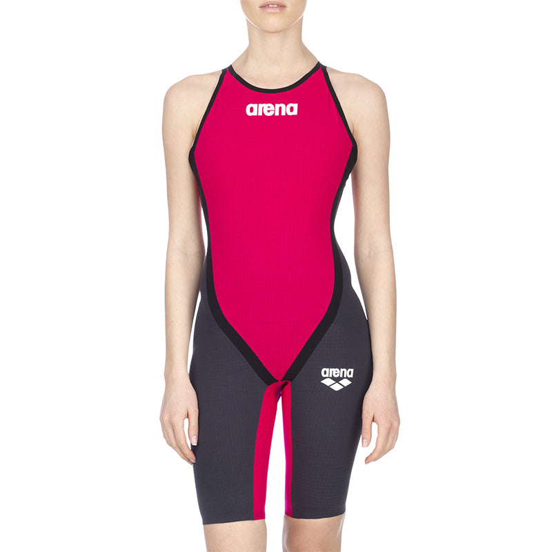 Arena - Powerskin Carbon Flex Full Body Short Leg Closed Back - Red/Dark Grey
