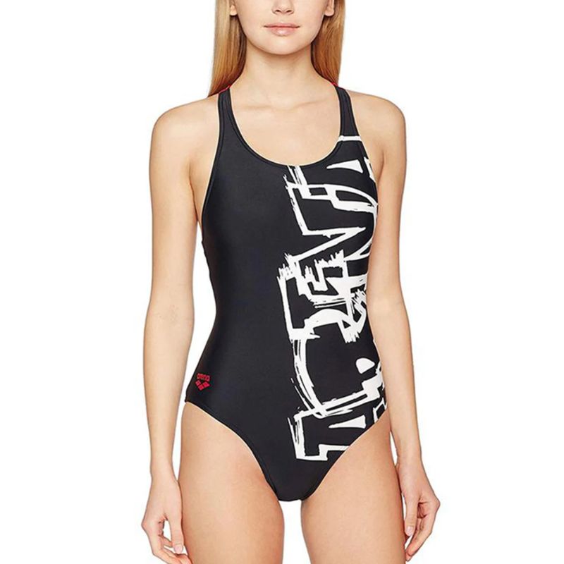 Arena - Spot Max Fit Girls Swimsuit - Black/Red/White