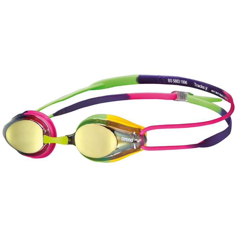 Arena - Tracks Junior Mirror Goggles - Violet/Fuchsia/Green