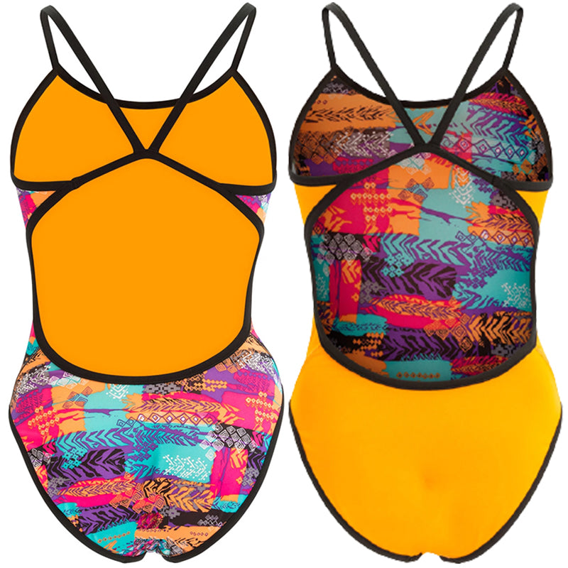 Dolfin - Bellas Cancun Reversible String Back One Piece Swimsuit