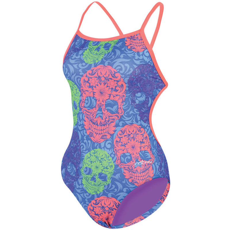 Dolfin - Bellas Sugar Skulls Cross Back One Piece Swimsuit