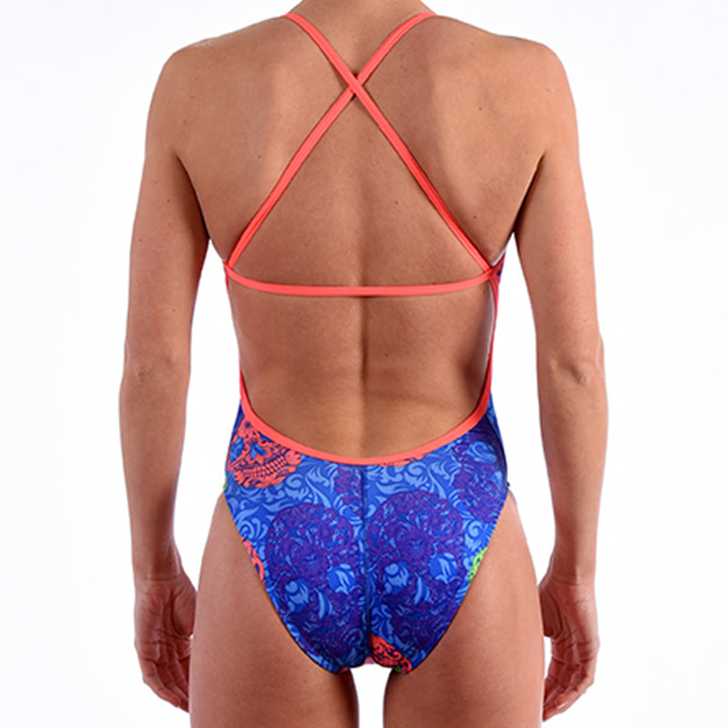 Dolfin - Bellas Sugar Skulls Cross Back One Piece Swimsuit
