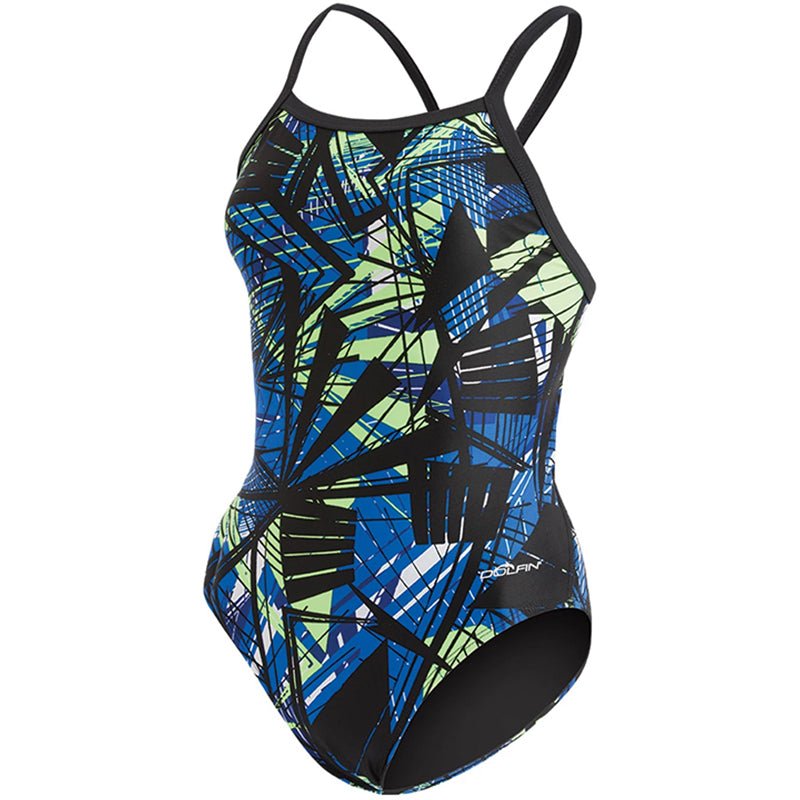 Dolfin - XtraSleek Eco Torrent V-2 Back Swimsuit (Blue/Green)