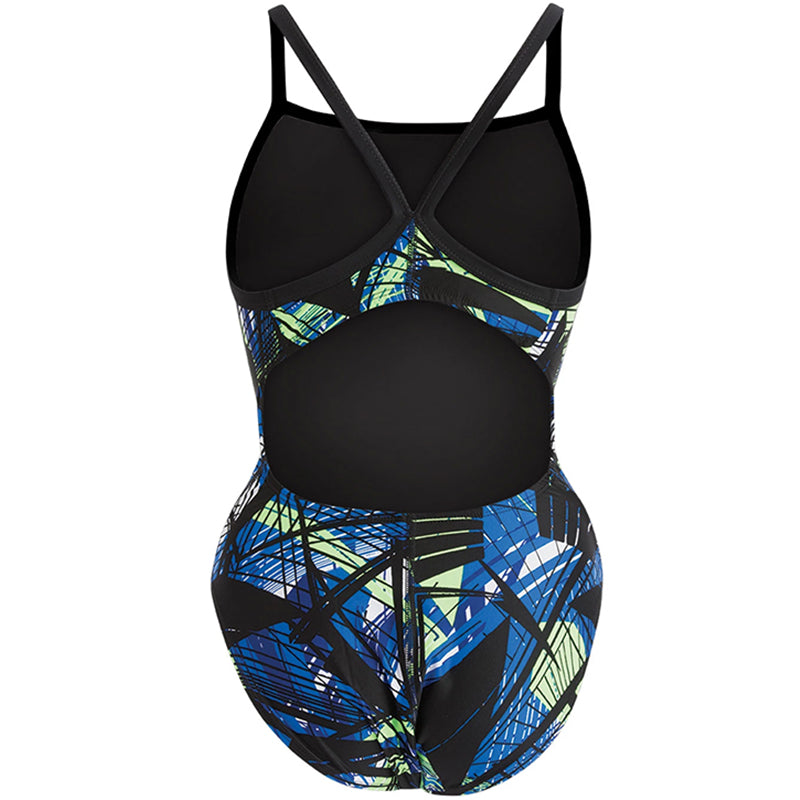 Dolfin - XtraSleek Eco Torrent V-2 Back Swimsuit (Blue/Green)