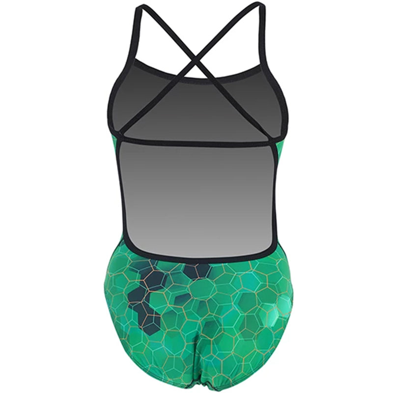 Dolfin - Hornet Cross Back One Piece Green Swimsuit