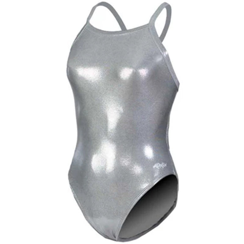 Dolfin - Metallics Silver V2 Back Ladies One Piece