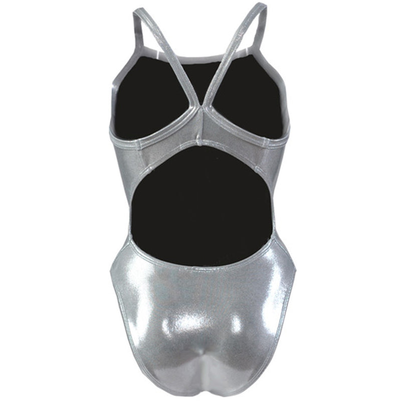 Dolfin - Metallics Silver V2 Back Ladies One Piece