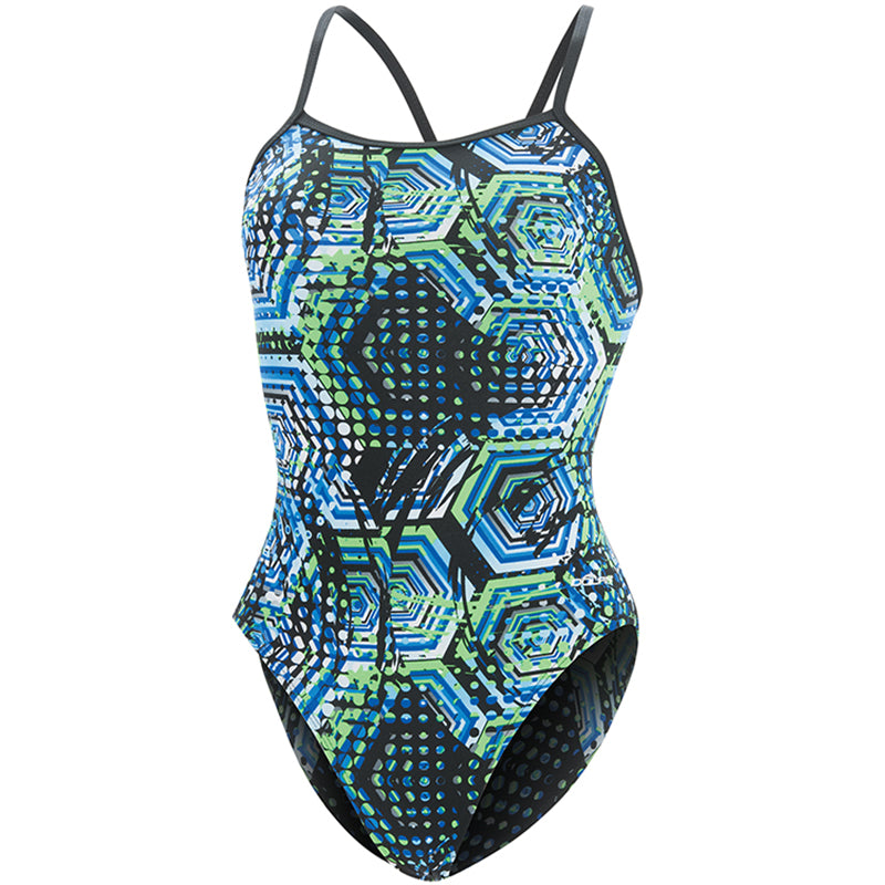 Dolfin - Reliance Hive V-Back Once Piece Swimsuit (Blue/Green)