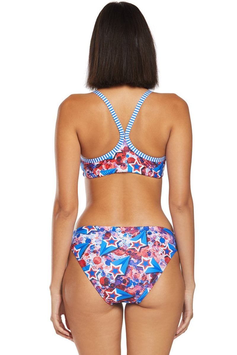 Dolfin Uglies - Liberty Two-Piece Workout Bikini Set (Red/White/Blue)
