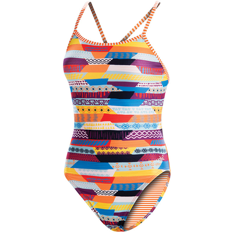 Dolfin Uglies - Stripe Life Double Strap Back One Piece Swimsuit