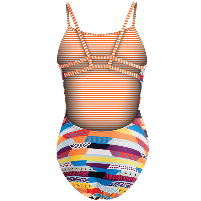 Dolfin Uglies - Stripe Life Double Strap Back One Piece Swimsuit