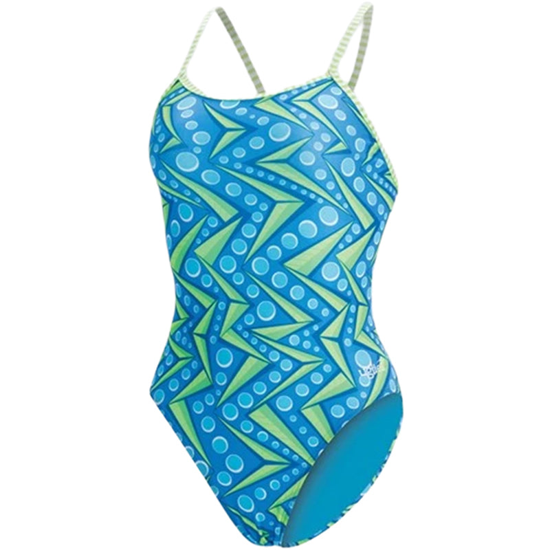 Dolfin Uglies - Zenon String Back Blue/Green One Piece Swimsuit