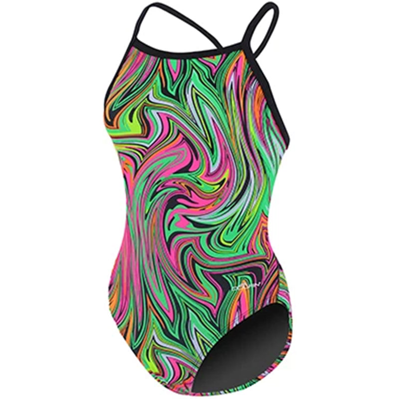 Dolfin - Winners Vanquish V-2 Back One Piece Swimsuit (Pink/Green)