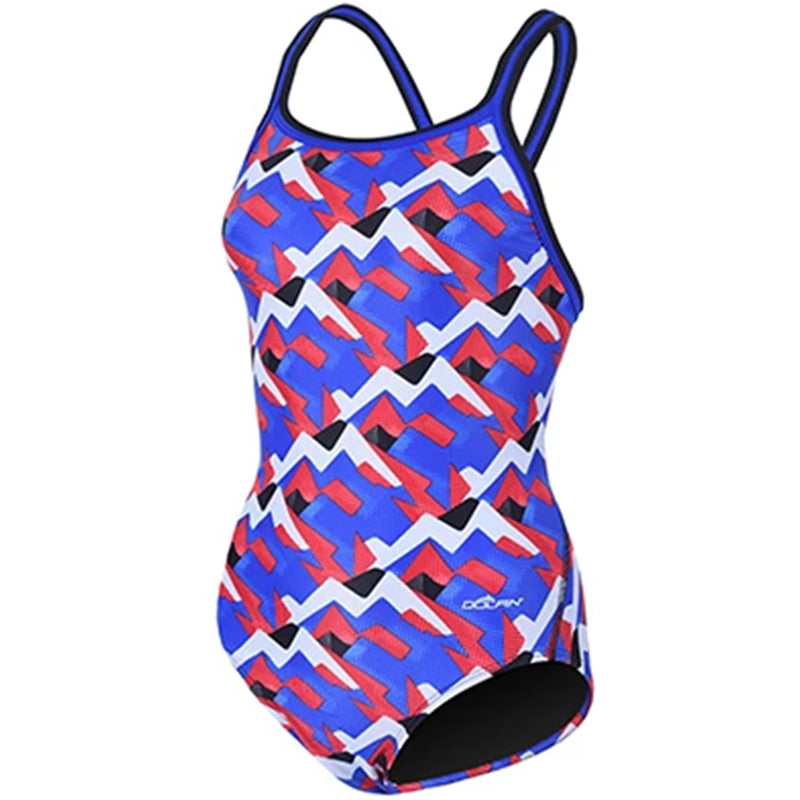Dolfin - XtraSleek Eco Denali DBX Back Swimsuit - Red/White/Blue