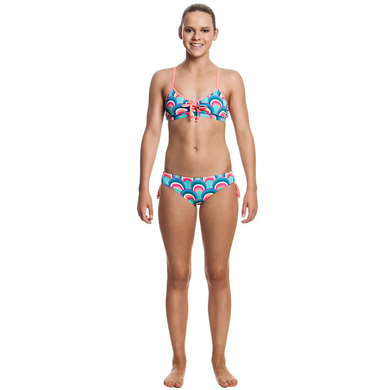 Funkita - Mint Shells - Girls Tie Detail Two Piece - Aqua Swim Supplies
