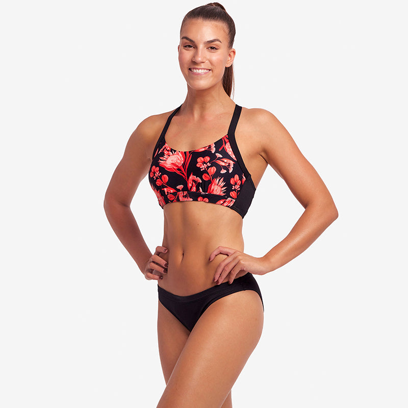 Funkita - Acacia Rose - Ladies Hold Steady Crop Top