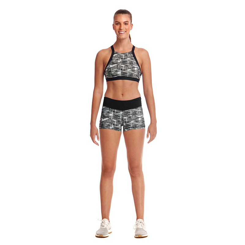 Funkita - Bar Tack - Ladies High Neck Crop Top
