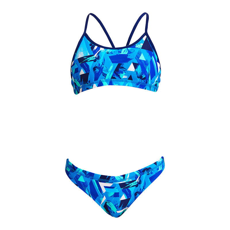 Funkita - Bashed Blue - Girls Racerback Two Piece