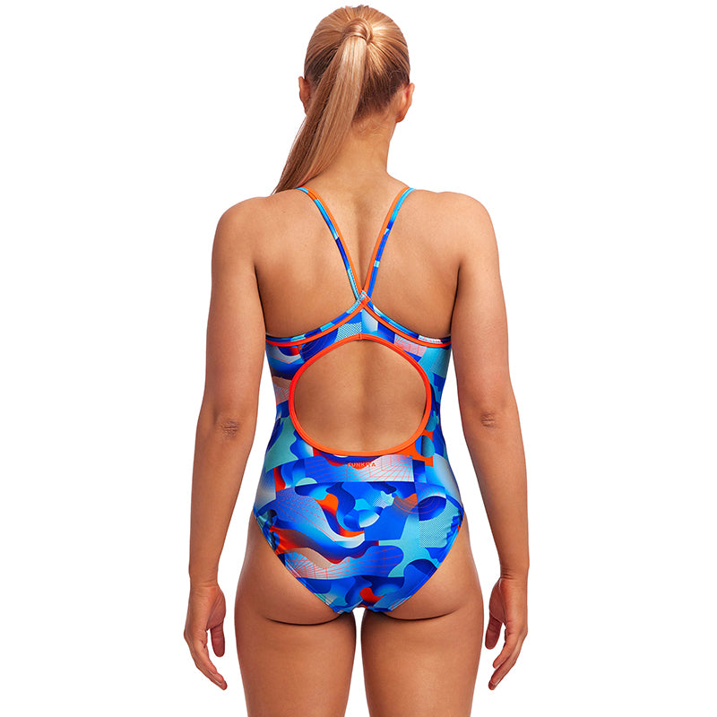 Funkita - Battle Blue - Ladies Diamond Back One Piece