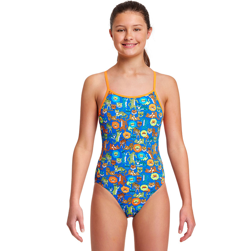 Funkita - Big Cat Bash - Girls Diamond Back One Piece
