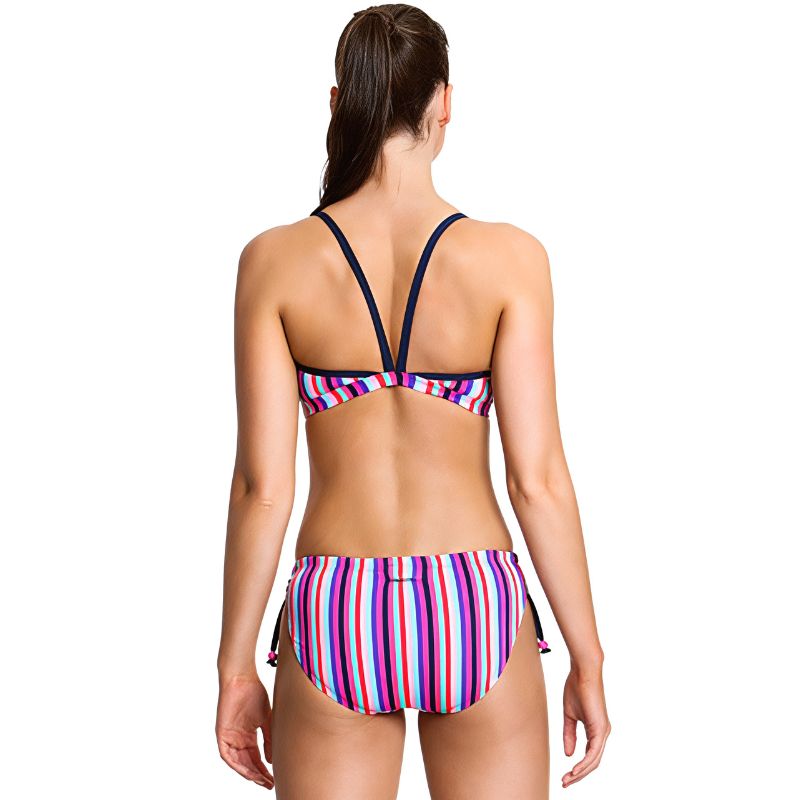 Funkita - Colour Love - Ladies Tie Detail Brief - Aqua Swim Supplies
