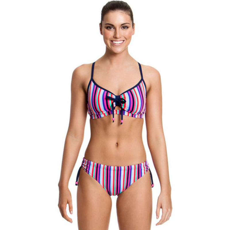 Funkita - Colour Love - Ladies Tie Detail Brief - Aqua Swim Supplies