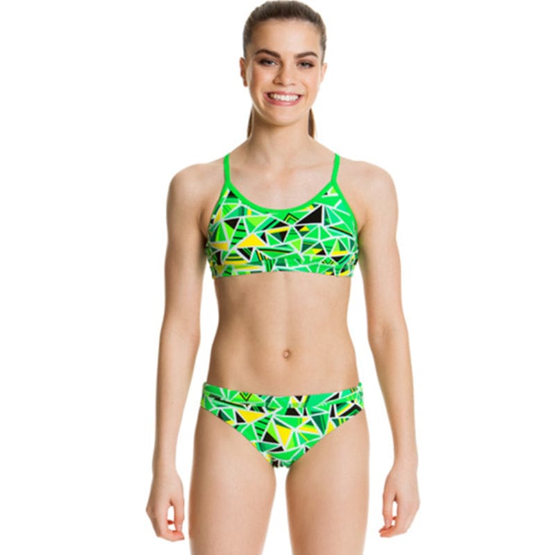 Funkita - Fluro Fracture - Girls Racerback Two Piece
