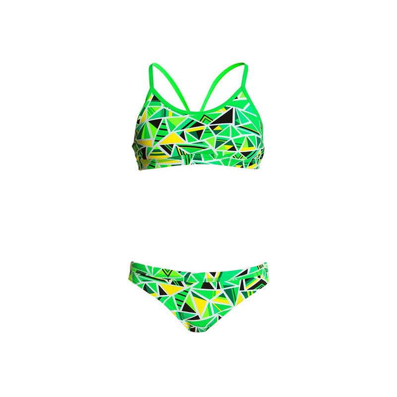 Funkita - Fluro Fracture - Girls Racerback Two Piece
