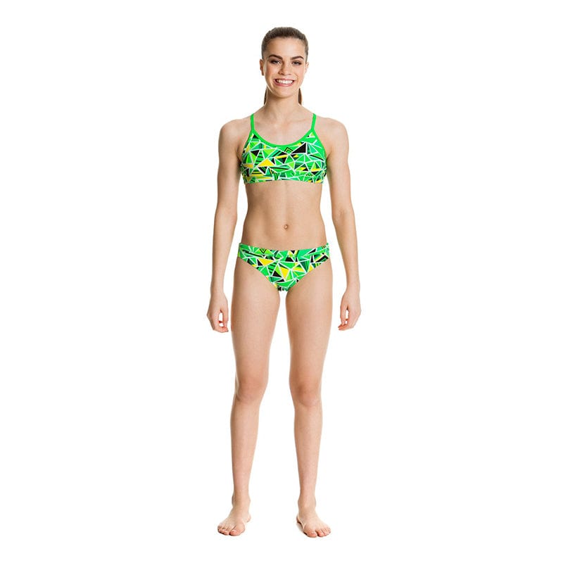 Funkita - Fluro Fracture - Girls Racerback Two Piece