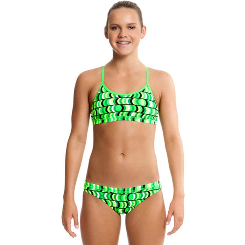 Funkita - Green Gateway - Girls Racerback Two Piece