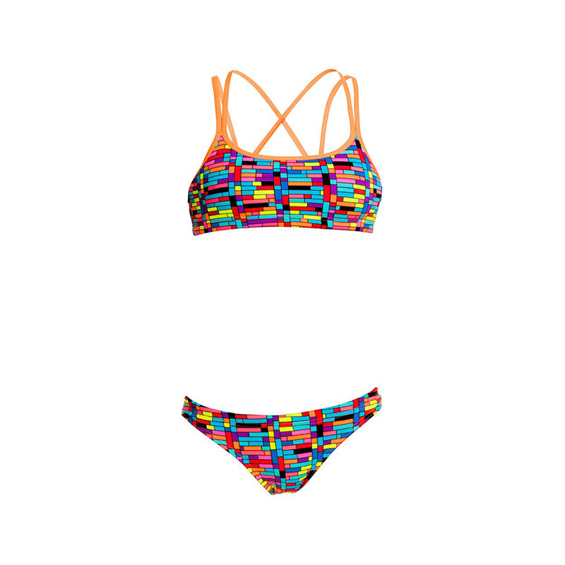 Funkita - Stacked Up - Girls Criss Cross Two Piece