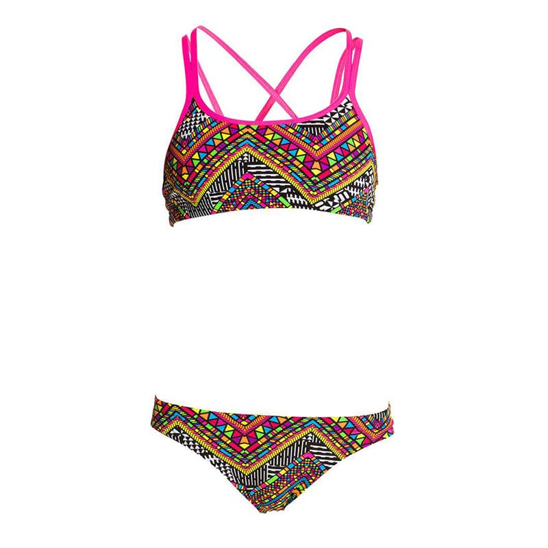Funkita - Wild Fire - Girls Criss Cross Back Two Piece