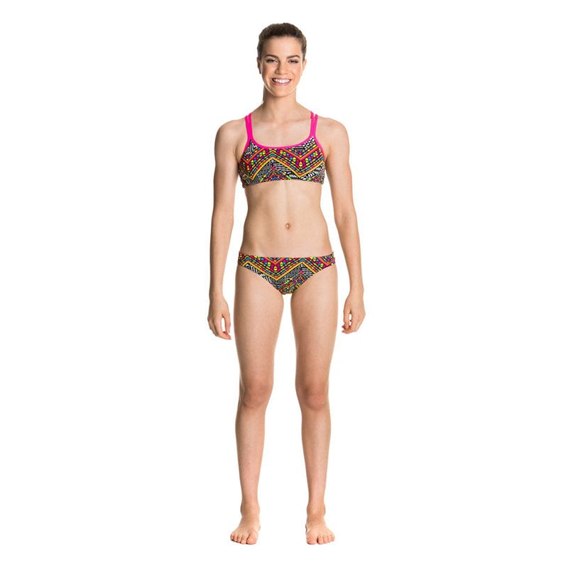 Funkita - Wild Fire - Girls Criss Cross Back Two Piece