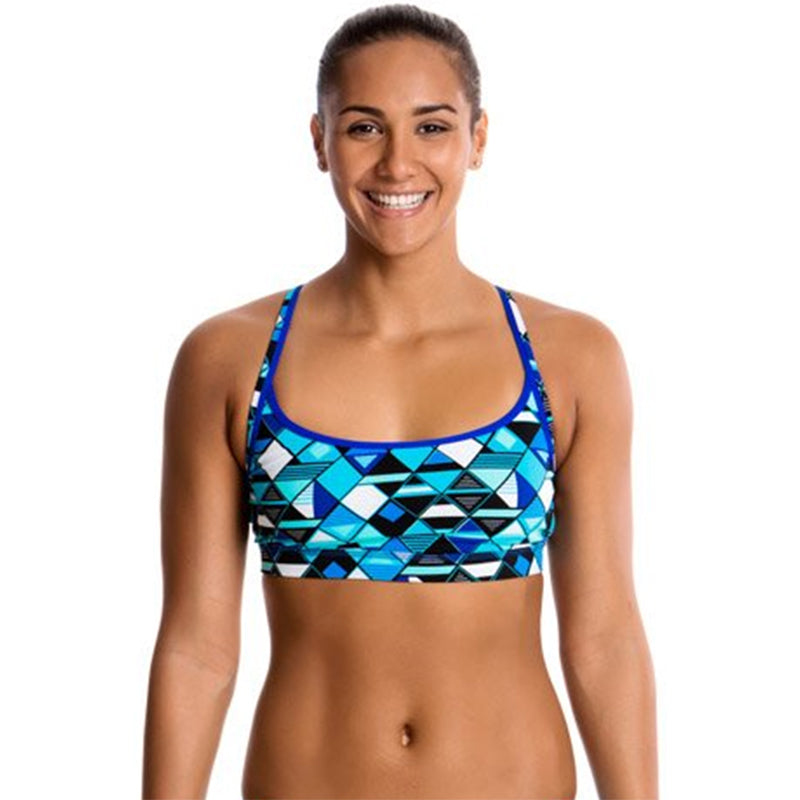 Funkita - Blue Steel - Ladies Bikini Sports Top