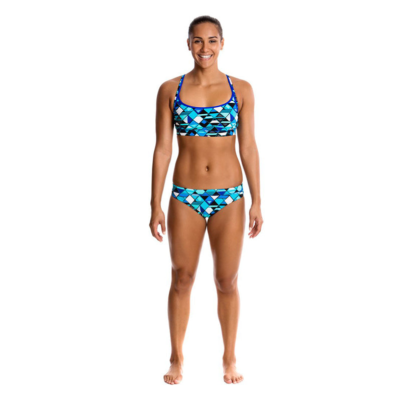 Funkita - Blue Steel - Ladies Bikini Sports Top