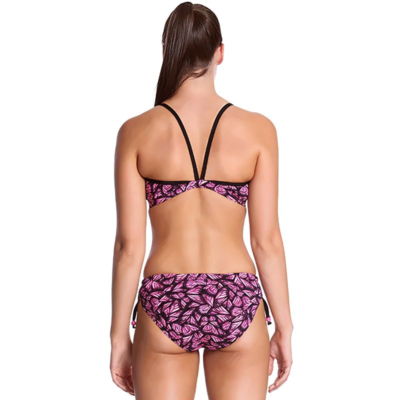 Funkita - Pink Flutterby - Ladies Tie Detail Brief - Aqua Swim Supplies