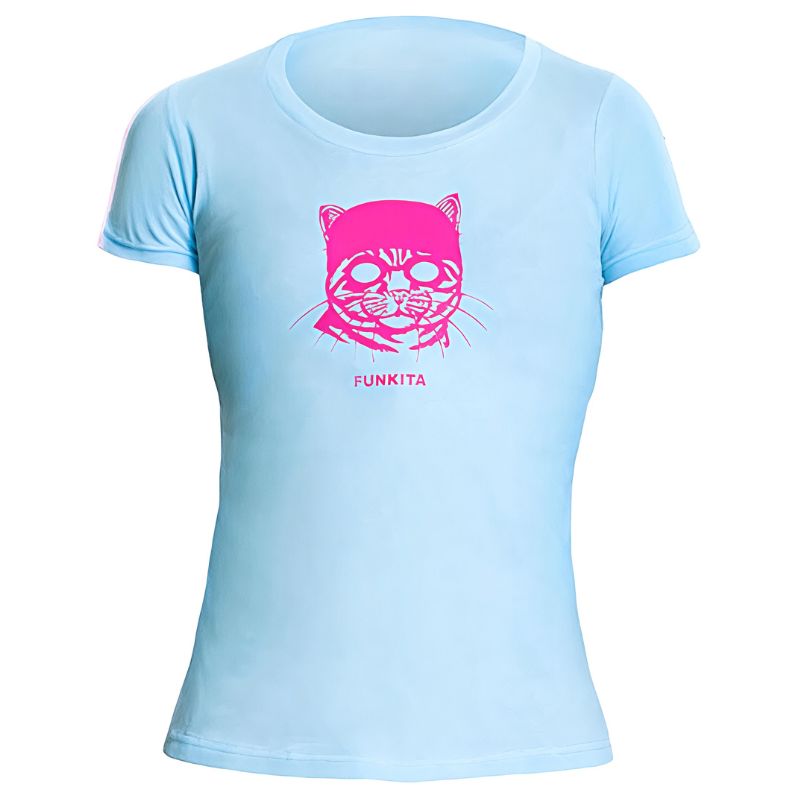 Funkita - Cat and Goggles - Ladies Scoop Neck T-Shirt