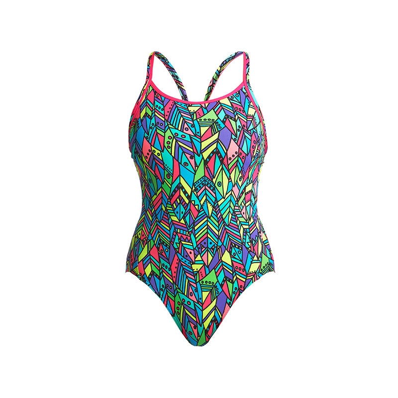 Funkita - Feather Fiesta - Ladies Diamond Back One Piece