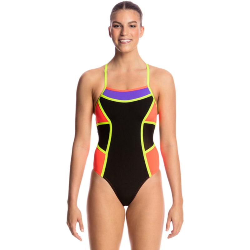 Funkita - Flame Thrower - Ladies Colour Block One Piece