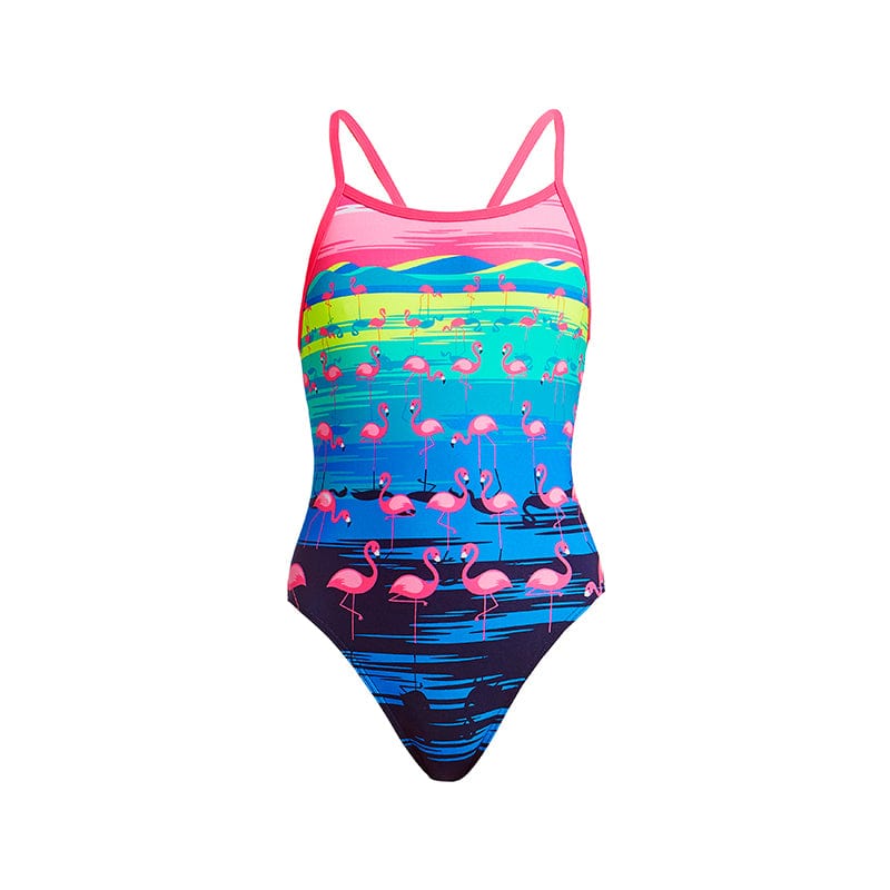 Funkita - Flamingo Flood - Girls Single Strap One Piece